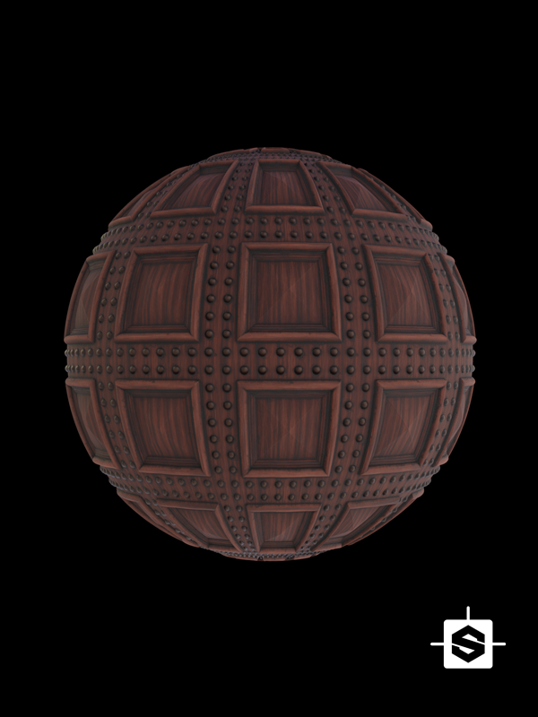 free seamless pbr wood pattern coffers texture