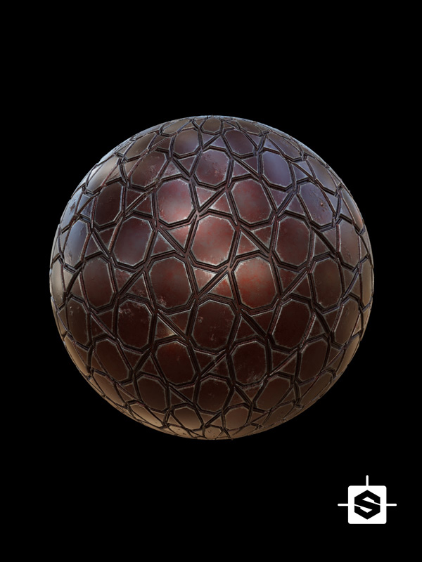 free seamless pbr metal plate sci-fi texture