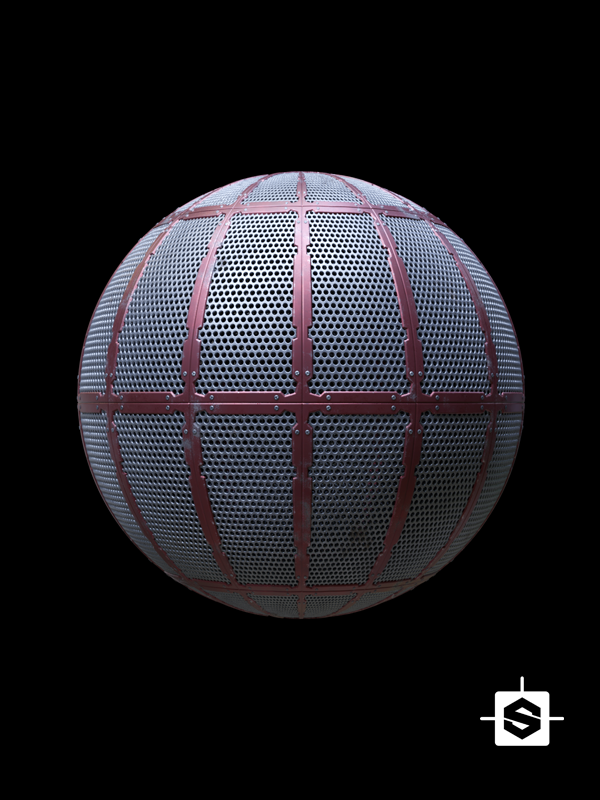 metal grill holes floor corridor wall scifi sci-fi spaceship grid