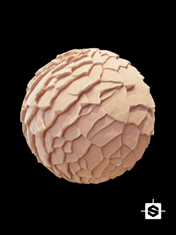 stylized cliff rock handpainted painted