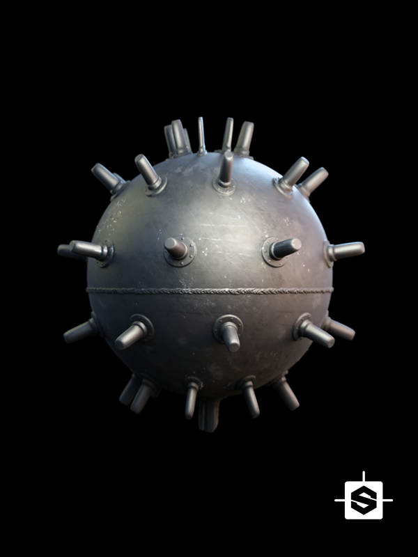 sea mine naval explosive ship boat war metal water military navy