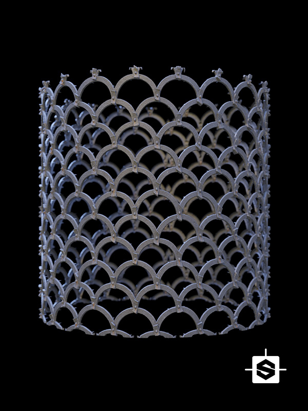 metal iron guard door medieval cast mesh