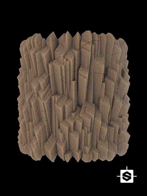 stylized cliff rock stone