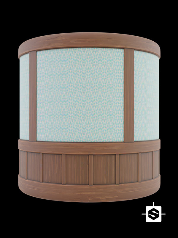 stylized handpainted wall wood wallpaper corridor house