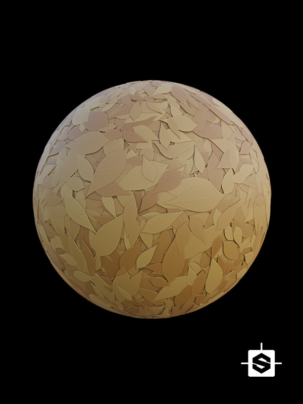 stylized handpainted leaves cartoon