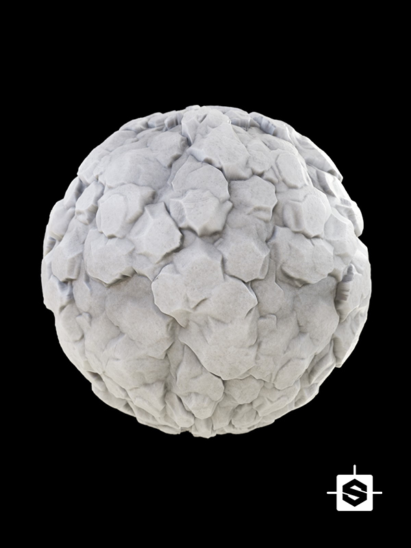 stylized hand painted rocks stone ground cliff