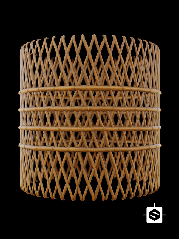 bamboo lattice mesh wood