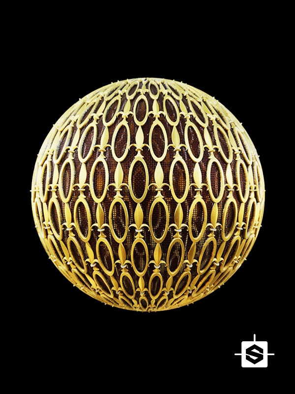 metal grill metallic gold