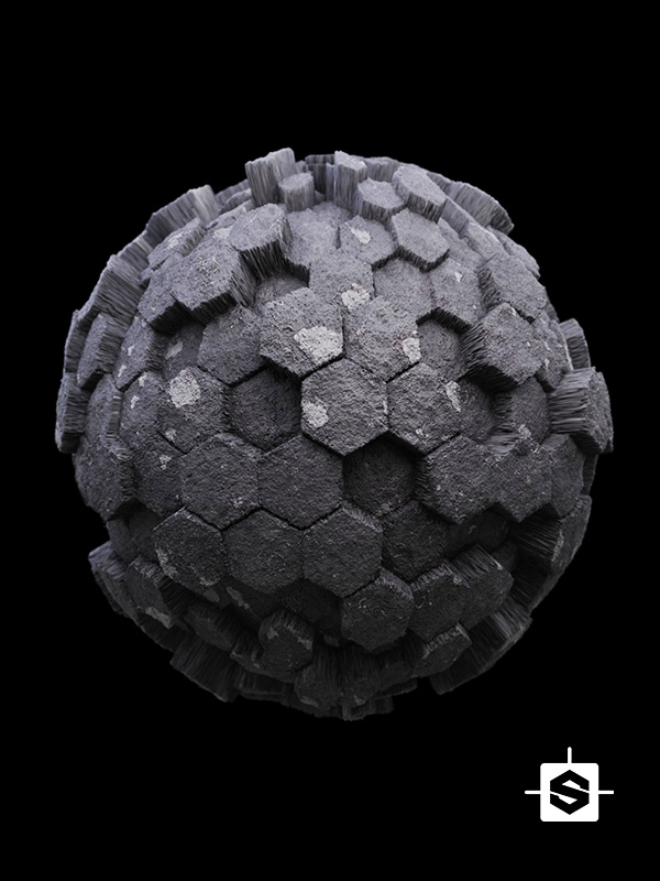 rocks stone hexagon ground