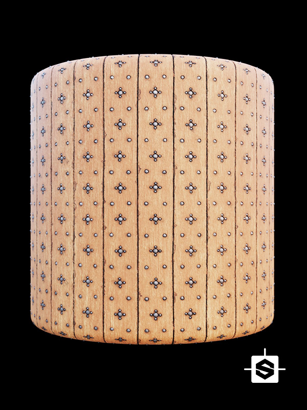 wood planks door gate medieval metal metallic castle