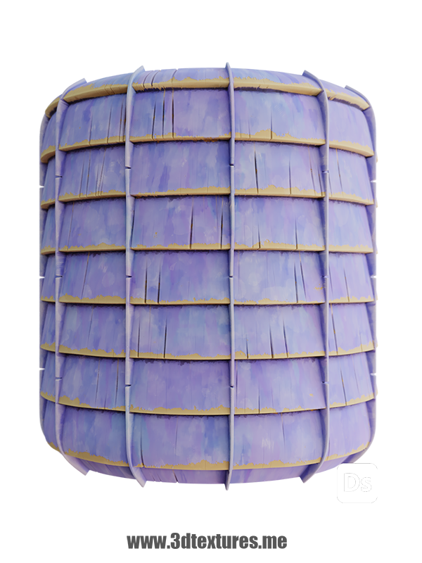 free pbr texture seamless cartoon handpainted stylized wooden roof