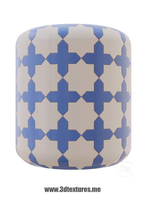 free seamless pbr texture ceramic tiles star cross