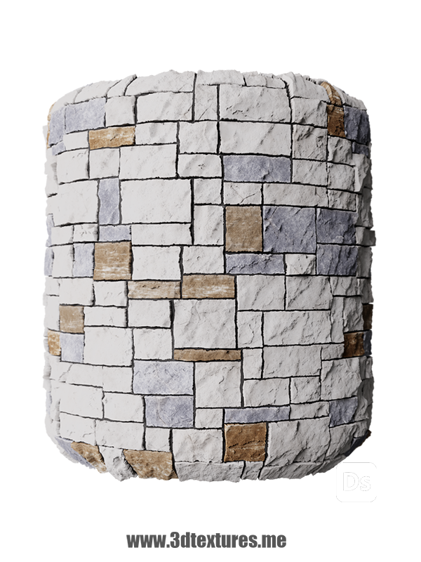 free seamless pbr texture stone tiles wall