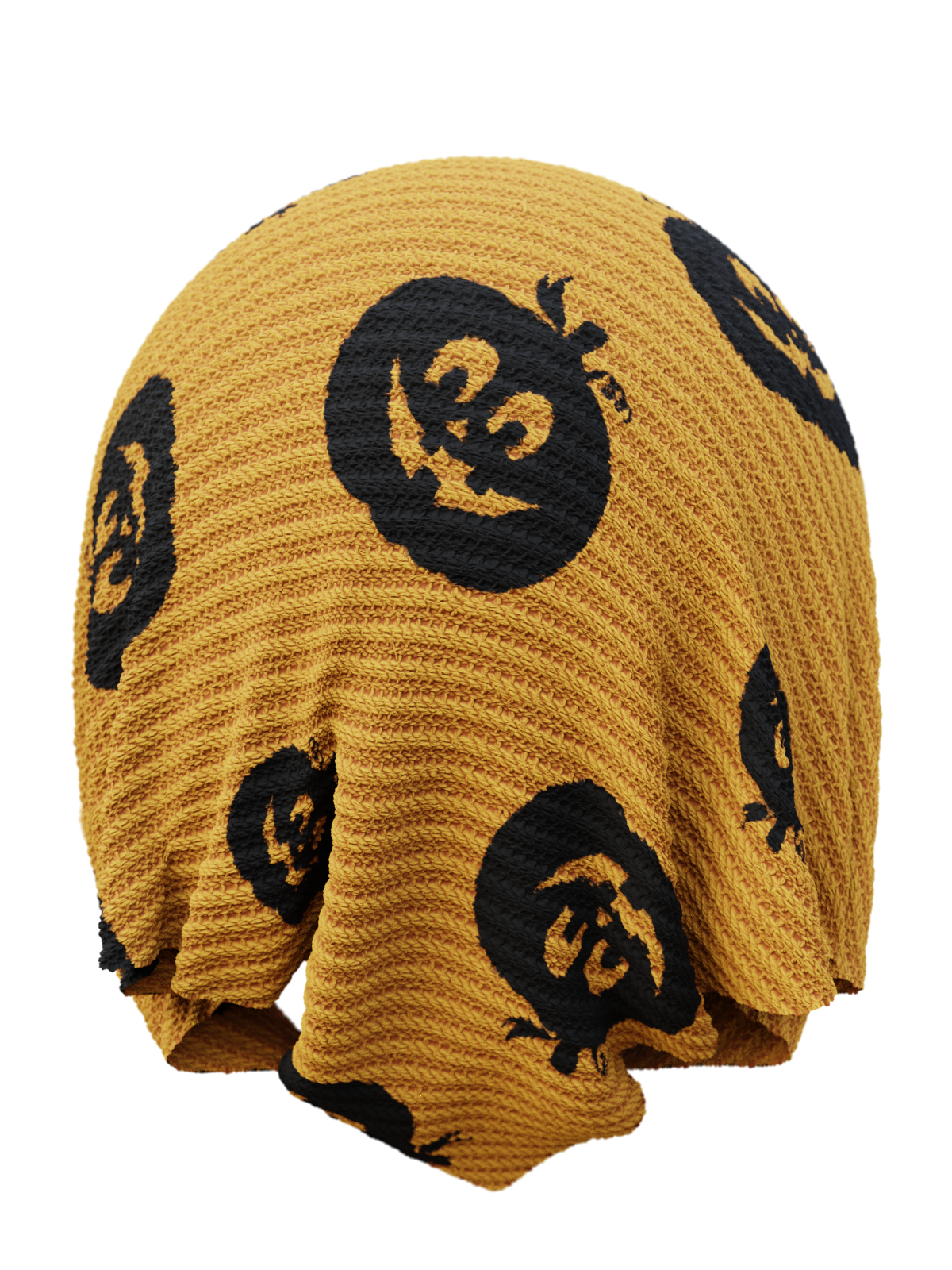 free pbr texture seamless fabric knitted halloween pumpkin