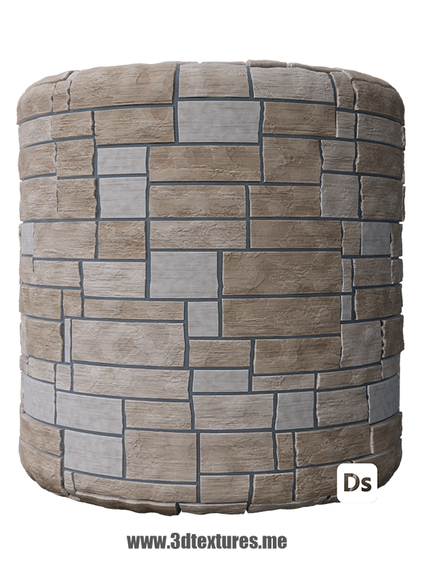 free seamless pbr texture stone tiles wall